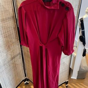 Red Zara Midi Dress